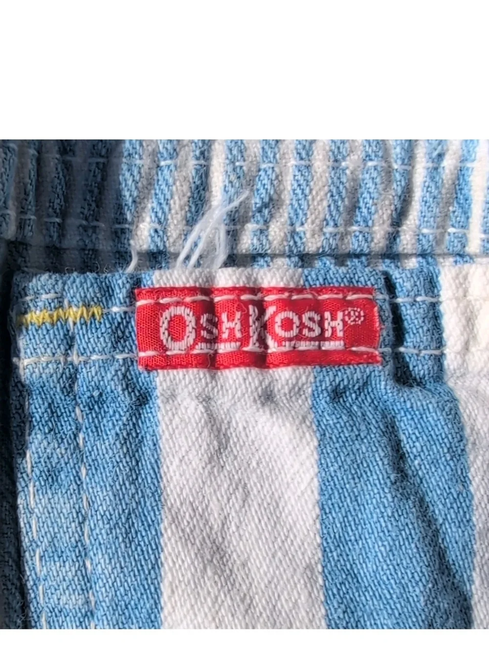 Vintage Osh Gosh Pants Boys 6 Blue Striped Corduroy Cotton USA Toddler Cuffed